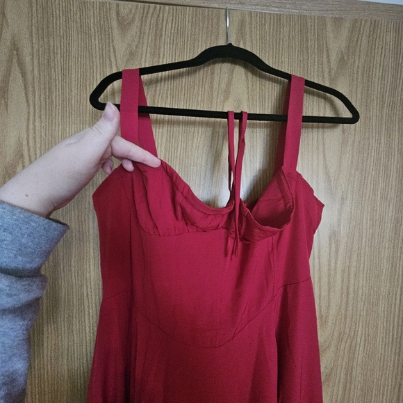 Red Cottagecore Dress - Picture 5 of 6